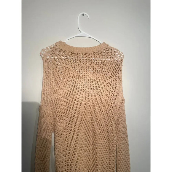 Free People Tan Open‎ Knit Slouchy Sweater - Picture 7 of 10